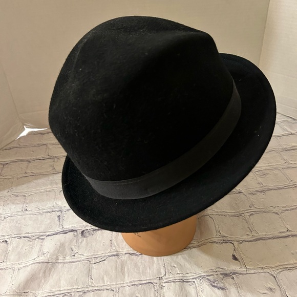 GOORIN BROS. FEDORA WOOL MENS HAT WITH FABRIC BAND AND BUTTON DETAIL - Picture 3 of 7